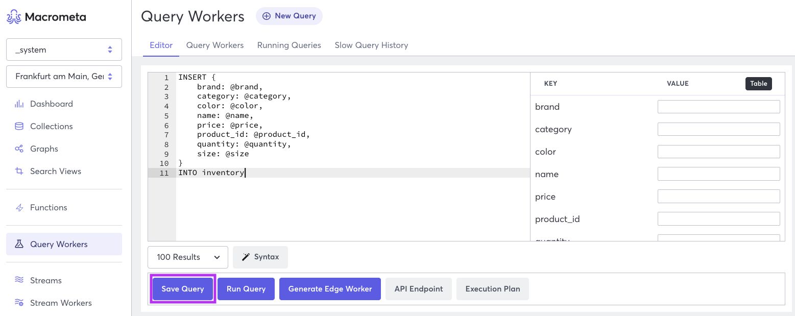 Create a Query Worker